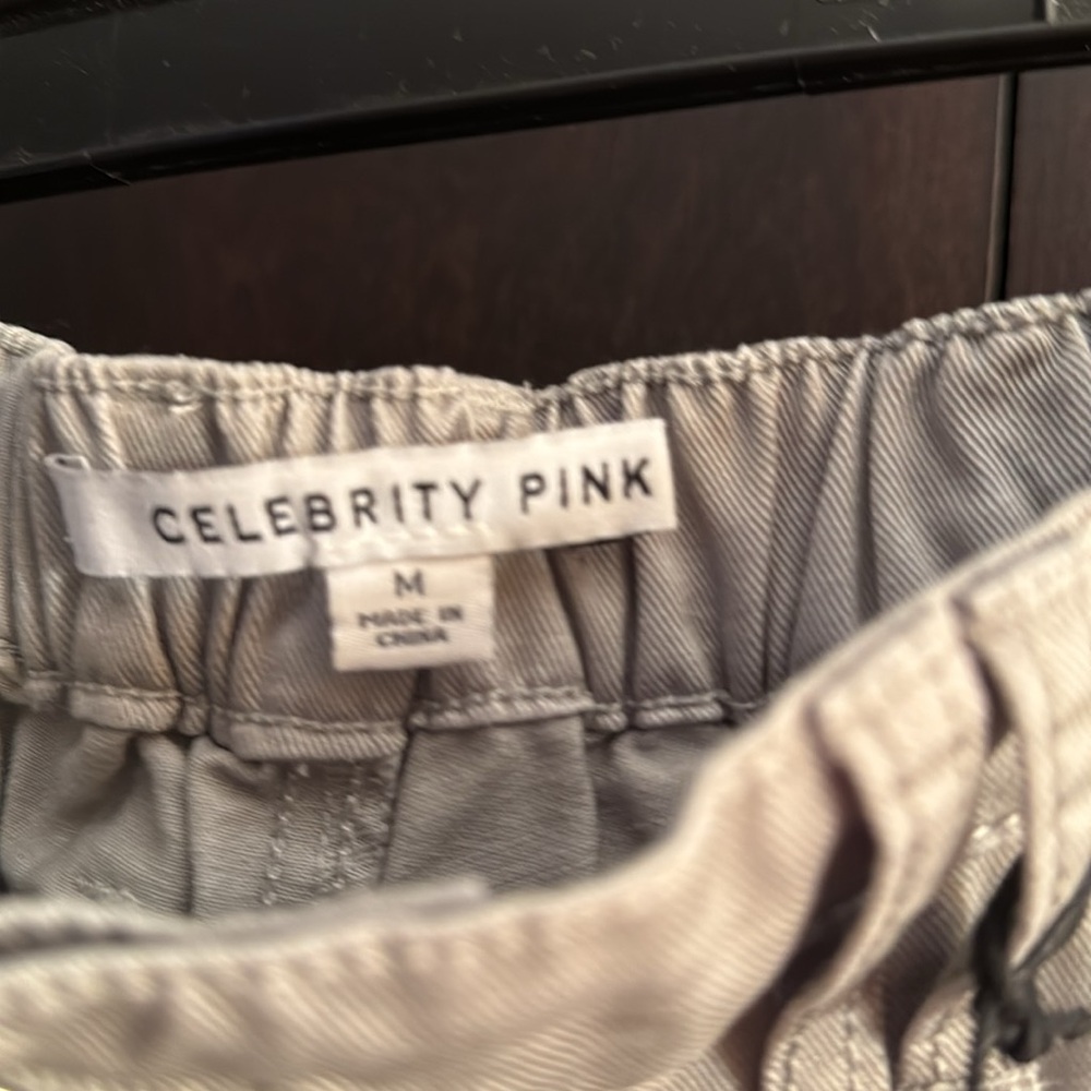 Celebrity Pink Women's Wide Leg Beige Pants - Picture 2 of 3
